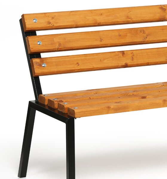 Venkovní lavička STACK, stohovatelná, s opěradlem, 1+1 ZDARMA, 1500 mm, limba