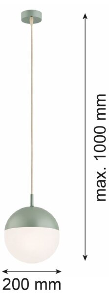 Argon 8999 - Venkovní lustr na lanku LIV 1xE27/15W/230V IP44 zelená