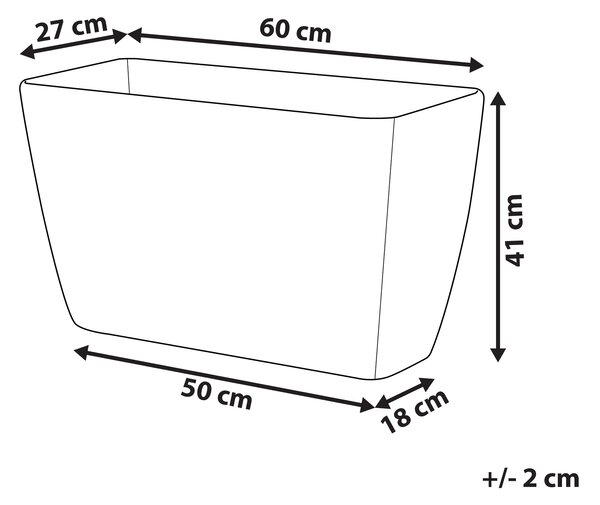 Květináč BARIS 60 cm Světle béžová