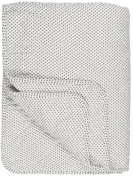 Prošívaný přehoz White Black Dots 130 x 180 cm