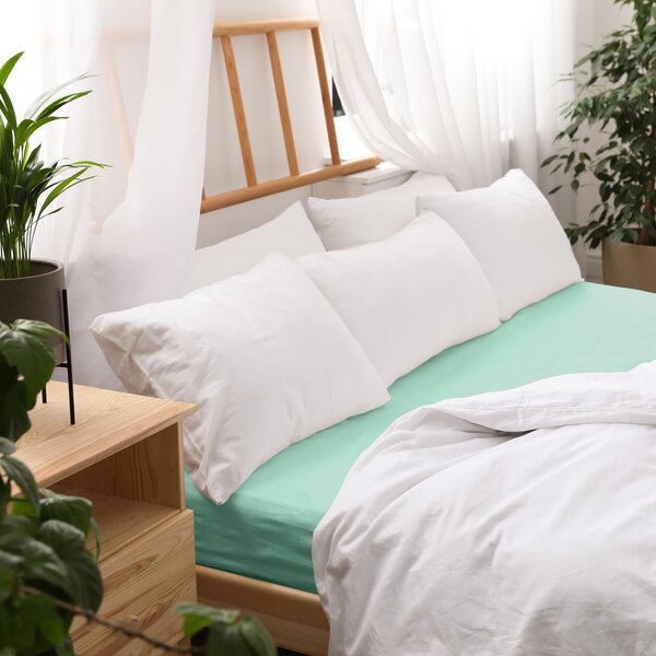 DĚTSKÉ JERSEY PROSTĚRADLO 039 80X160 CM MENTOLOVÉ
