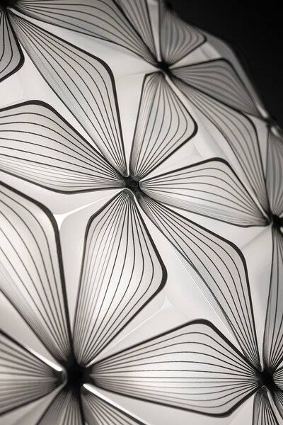 SLAMP LAVSL00CEB01B00000EU C'est La Vie Large, závěsné černé designové svítidlo s černým kabelem, 4x12W E27, prům. 70cm