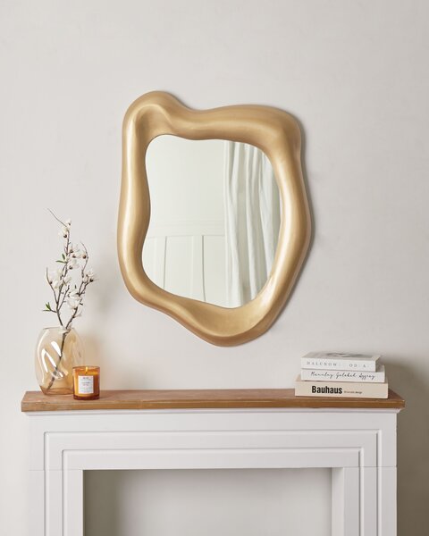 Zrcadlo SANTEC 59 cm 77 cm Zlatá