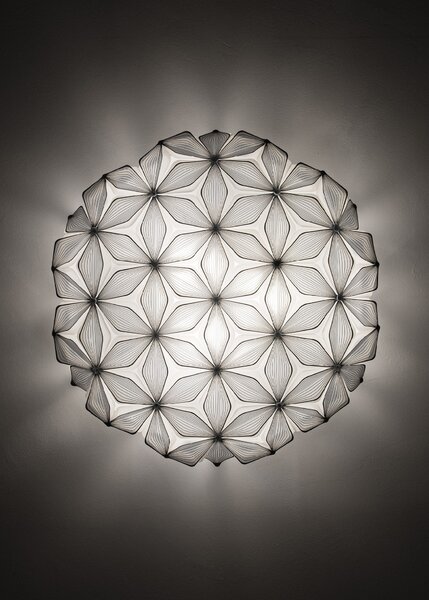 SLAMP LAVCL00CEB00000000EU C'est La Vie Large, černé stropní designové svítidlo, 3x12W E27, prům. 74cm