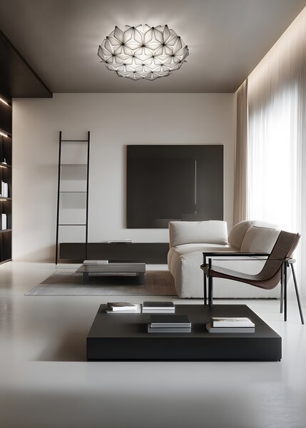 SLAMP LAVCL00CEB00000000EU C'est La Vie Large, černé stropní designové svítidlo, 3x12W E27, prům. 74cm