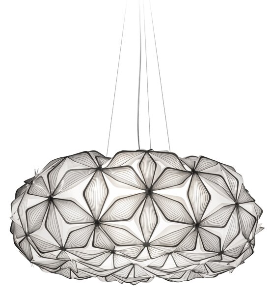 SLAMP LAVSL00CEB01T00000EU C'est La Vie Large, závěsné černé designové svítidlo s čirým kabelem, 4x12W E27, prům. 70cm