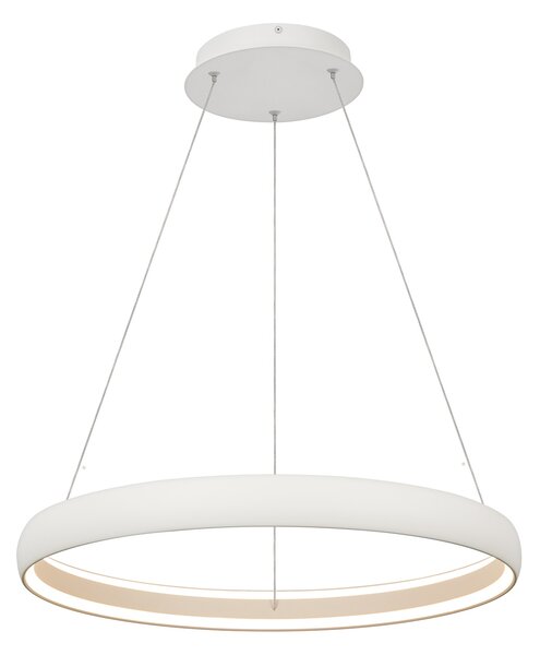 Mantra 9430 Flats, bílé závěsné kruhové svítidlo 42W 3000K, průměr 59cm, stmívatelné