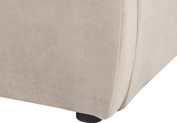 Postel Umělý samet BAJONNA 160 x 200 cm Taupe