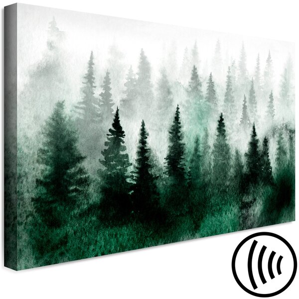 Obraz Mlžný skandinávský les (1-dílný) široký