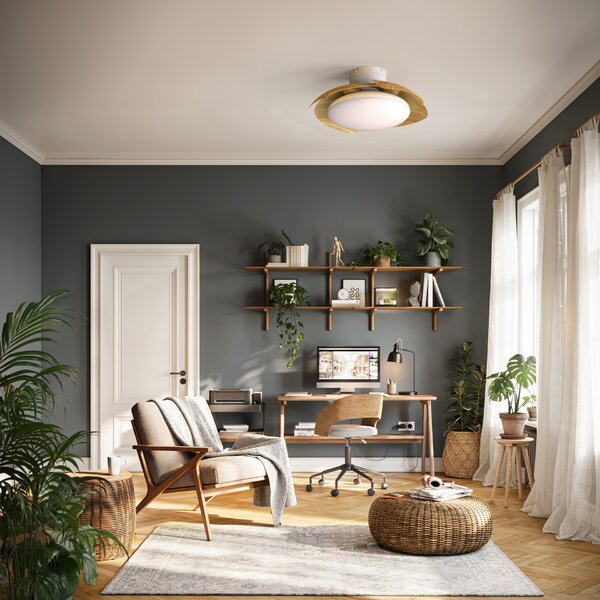 Mantra 9515 Aloha II, rozvinovací ventilátor se svítidlem a dálk. ovladačem, LED 40W 3000-5000K, dřevěná, průměr 48/83cm
