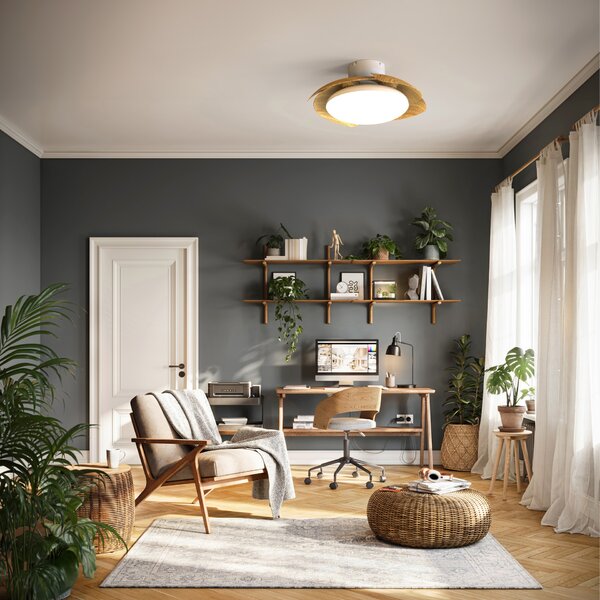 Mantra 9515 Aloha II, rozvinovací ventilátor se svítidlem a dálk. ovladačem, LED 40W 3000-5000K, dřevěná, průměr 48/83cm