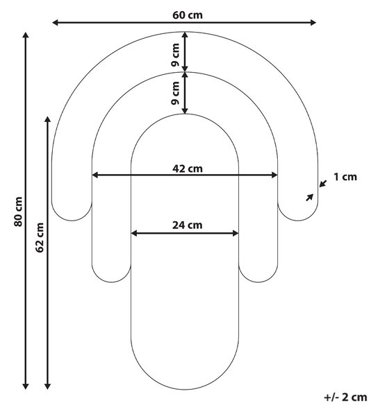 Zrcadlo MESPAUL 60 cm 80 cm Pestrá