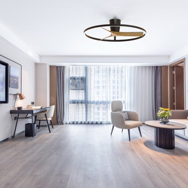 Mantra 9487 Nepal II, ventilátor se svítidlem a dálk. ovladačem, LED 44W 3000-5000K, černá/dřevěná, průměr 100cm