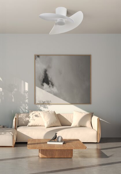 Mantra 9469 Ona, designový ventilátor se svítidlem a dálk.ovladačem, LED 18W 3000-5000K, bílá, průměr 70cm