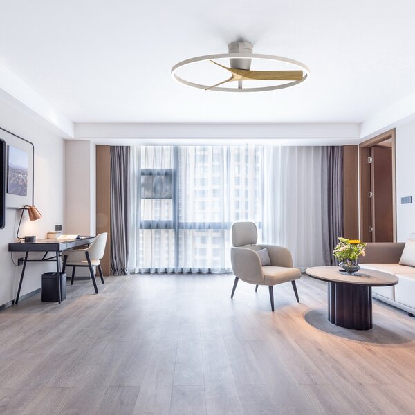Mantra 9486 Nepal II, ventilátor se svítidlem a dálk. ovladačem, LED 44W 3000-5000K, bílá/dřevěná, průměr 100cm