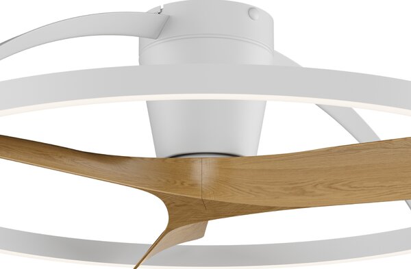 Mantra 9486 Nepal II, ventilátor se svítidlem a dálk. ovladačem, LED 44W 3000-5000K, bílá/dřevěná, průměr 100cm