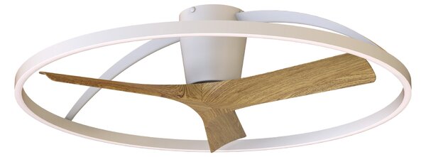 Mantra 9486 Nepal II, ventilátor se svítidlem a dálk. ovladačem, LED 44W 3000-5000K, bílá/dřevěná, průměr 100cm