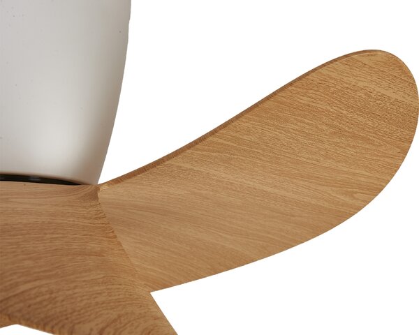 Mantra 9470 Ona, designový ventilátor se svítidlem a dálk.ovladačem, LED 18W 3000-5000K, bílá/dřevěná, průměr 70cm