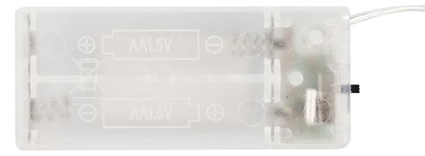 Sada 2 vánočních dekorací LED HAMPEN Hvězda 24/30 cm Zlatá