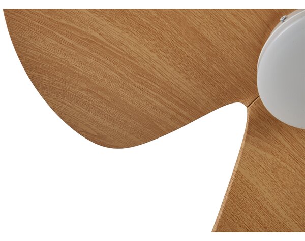 Mantra 9470 Ona, designový ventilátor se svítidlem a dálk.ovladačem, LED 18W 3000-5000K, bílá/dřevěná, průměr 70cm
