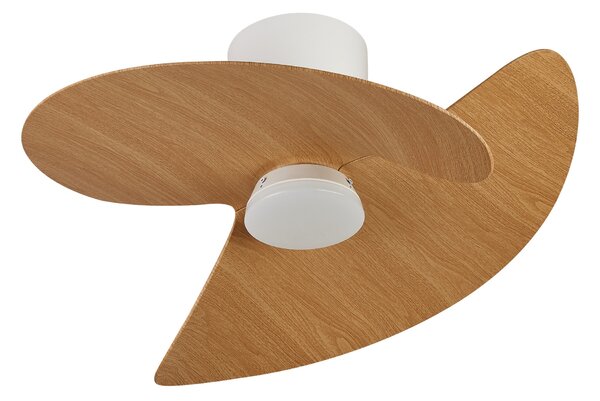 Mantra 9470 Ona, designový ventilátor se svítidlem a dálk.ovladačem, LED 18W 3000-5000K, bílá/dřevěná, průměr 70cm