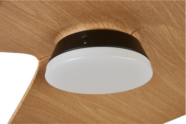 Mantra 9471 Ona, designový ventilátor se svítidlem a dálk.ovladačem, LED 18W 3000-5000K, černá/dřevěná, průměr 70cm