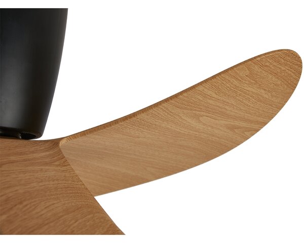 Mantra 9471 Ona, designový ventilátor se svítidlem a dálk.ovladačem, LED 18W 3000-5000K, černá/dřevěná, průměr 70cm