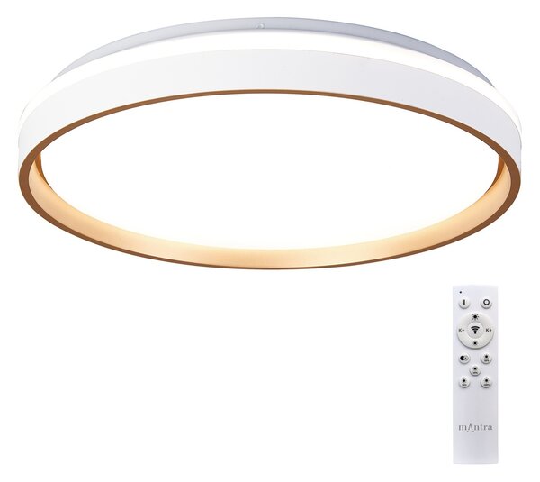 Mantra 9537 Verona II, stopní svítidlo s dálkovým ovladačem LED 55W 3000-5000K, zlatá/bílá, průměr 50cm