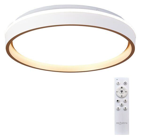 Mantra 9539 Verona II, stropní svítidlo s dálkovým ovladačem LED 40W 3000-5000K, zlatá/bílá, průměr 40cm