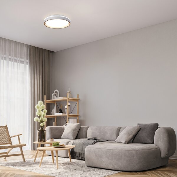 Mantra 9539 Verona II, stropní svítidlo s dálkovým ovladačem LED 40W 3000-5000K, zlatá/bílá, průměr 40cm