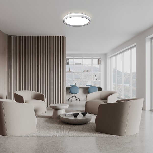 Mantra 9538 Verona II, stopní svítidlo s dálkovým ovladačem LED 55W 3000-5000K, šedá/bílá, průměr 50cm