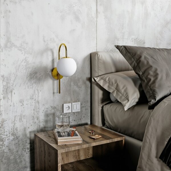 Nástěnná lampa 1xG9/40W/230V zlatá/bílá