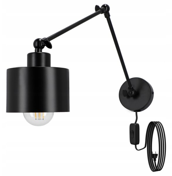 Nástěnná lampa 1xE27/20W/230V černá
