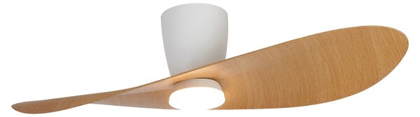 Mantra 9475 Surfer, designový ventilátor se svítidlem a dálk.ovladačem, LED 18W 3000-5000K, bílá/dřevěná, průměr 112cm