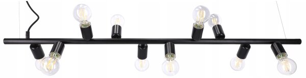 Lustr na lanku 10xE27/20W/230V černá