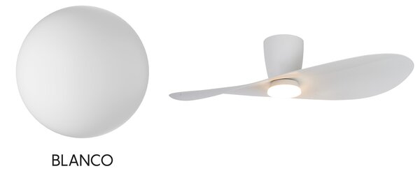 Mantra 9474 Surfer, designový ventilátor se svítidlem a dálk.ovladačem, LED 18W 3000-5000K, bílá, průměr 112cm