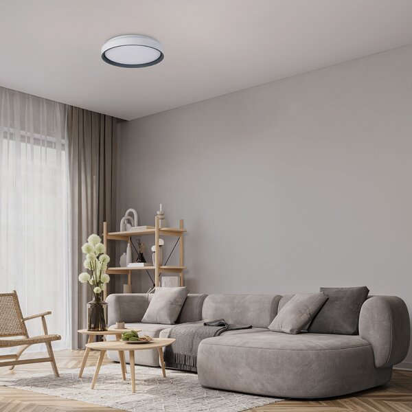 Mantra 9540 Verona II, stopní svítidlo s dálkovým ovladačem LED 40W 3000-5000K, šedá/bílá, průměr 40cm