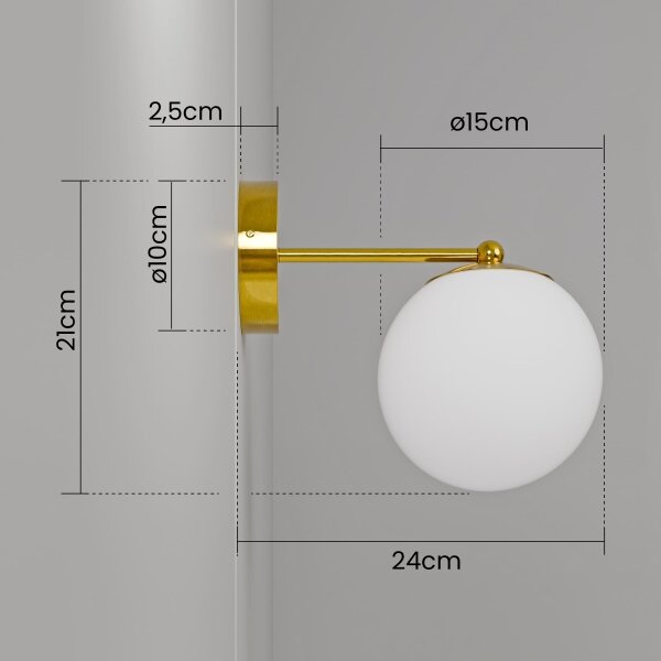 Nástěnná lampa 1xG9/40W/230V zlatá/bílá