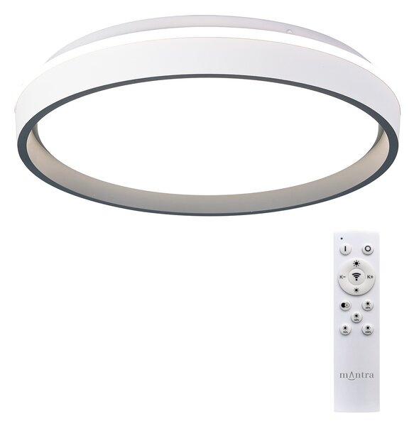 Mantra 9540 Verona II, stopní svítidlo s dálkovým ovladačem LED 40W 3000-5000K, šedá/bílá, průměr 40cm