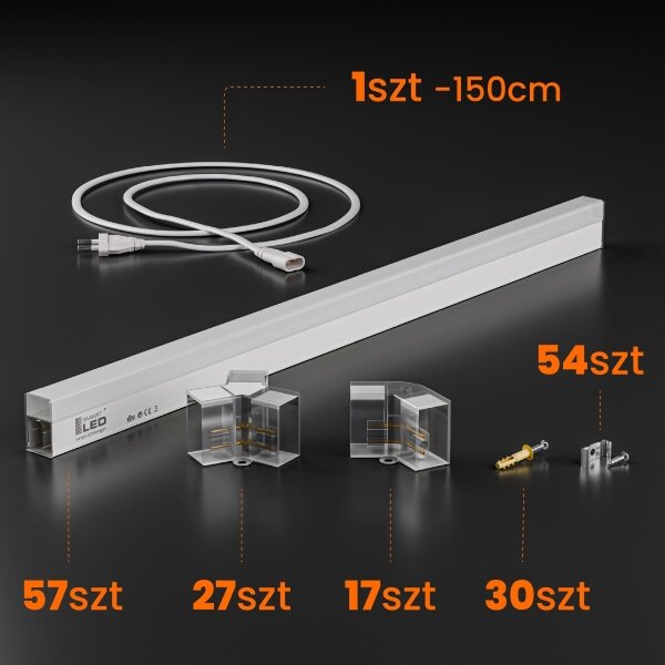 LED Stm stropní svítidlo HEXAGON LED/456W/85-265V 5000K CRI 90 IP54 bílá
