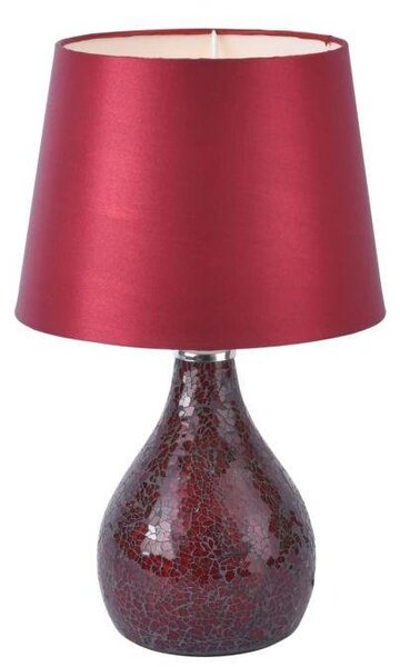 LD 11245-14 CORNELIUS Stolní lampa, skleněné svítidlo ve tvaru vázy mozaika, červená - LEUCHTEN DIREKT