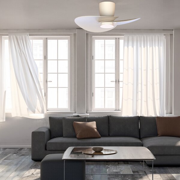 Mantra 9466 Nenufar, designový ventilátor se svítidlem a dálk.ovladačem, LED 18W 3000-5000K, bílá, průměr 74cm