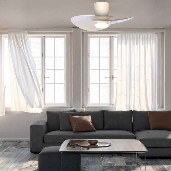 Mantra 9466 Nenufar, designový ventilátor se svítidlem a dálk.ovladačem, LED 18W 3000-5000K, bílá, průměr 74cm