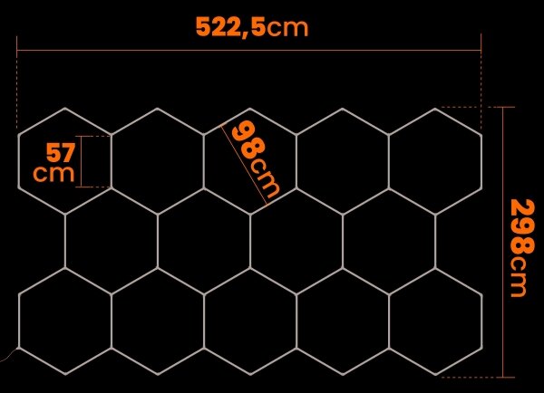 LED Stm stropní svítidlo HEXAGON LED/570W/85-265V 5000K CRI 90 IP54 bílá