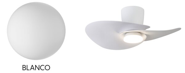 Mantra 9466 Nenufar, designový ventilátor se svítidlem a dálk.ovladačem, LED 18W 3000-5000K, bílá, průměr 74cm