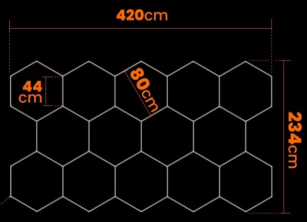 LED Stm stropní svítidlo HEXAGON LED/456W/85-265V 5000K CRI 90 IP54 bílá