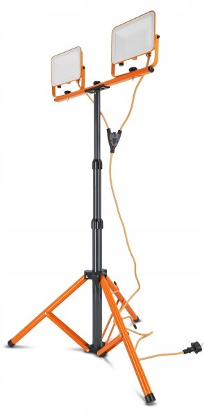 LED Reflektor se stojanem 2xLED/50W/230V 4500K IP65 oranžová