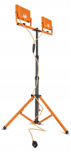 LED Reflektor se stojanem 2xLED/50W/230V 4500K IP65 oranžová