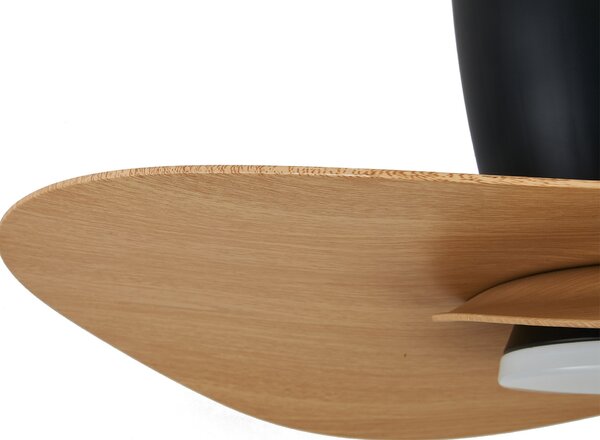Mantra 9468 Nenufar, designový ventilátor se svítidlem a dálk.ovladačem, LED 18W 3000-5000K, černá/dřevěná, průměr 74cm