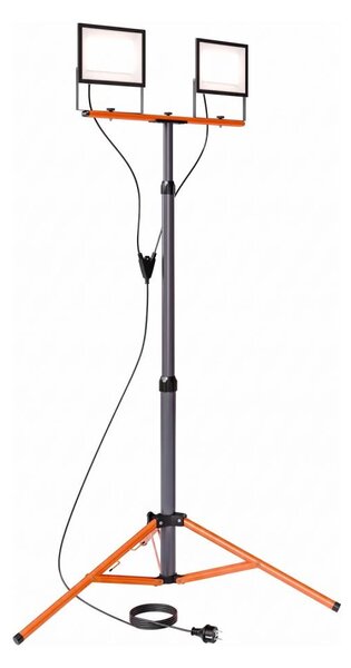 LED Reflektor se stojanem 2xLED/100W/230V 4500K IP65 černá/oranžová